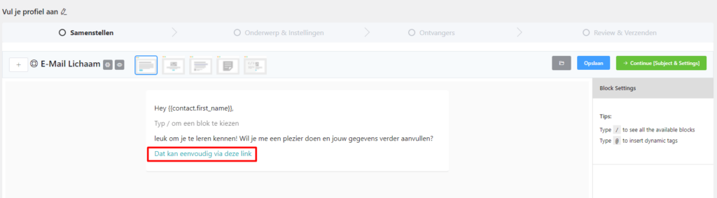Laat jouw contacten hun gegevens zelf aanvullen image 4